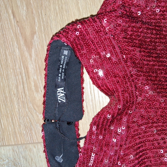 Zara Black and Red Layered Dress - Picture 5 of 5